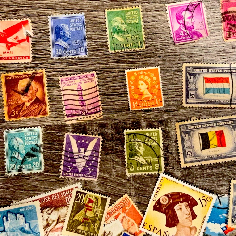 VINTAGE STAMP COLLECTION [estate sale purchase]
